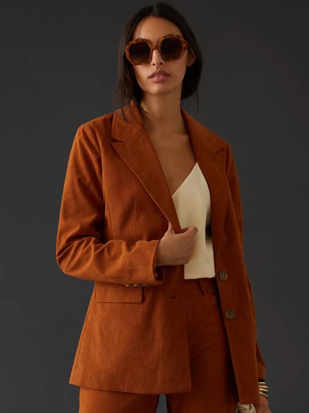 Avec Les Filles Rust Colored Blazer Anthropologie